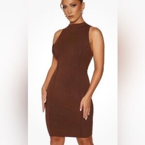 Naked Wardrobe, NWT, S, Chocolate Brown Snatched & Sexy Dress, MSRP:$60